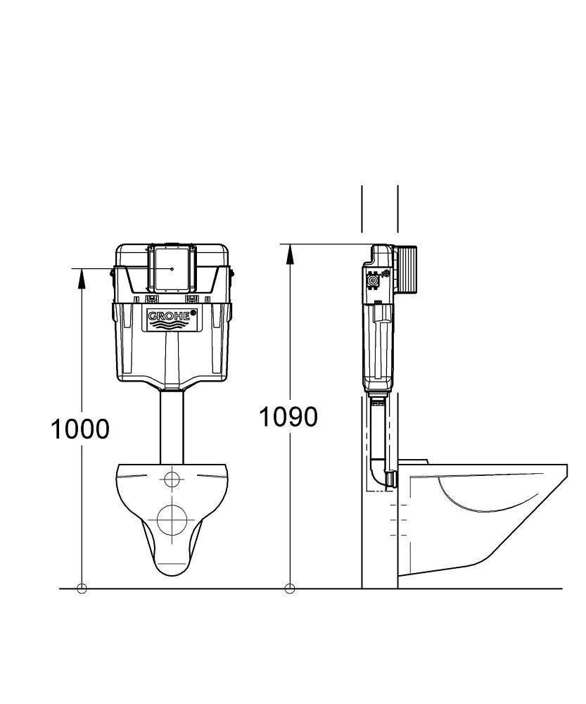 Бачок GROHE GD2 отдельный 38895000