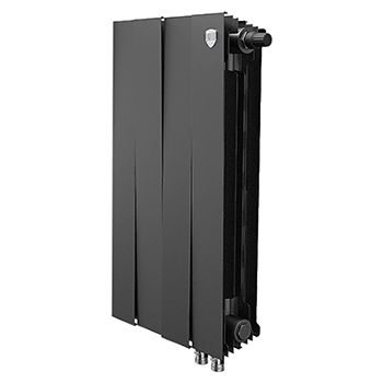Радиатор биметаллический ROYAL THERMO PianoForte 500 4 секции, ниж. подк. 320/591 Noir Sable