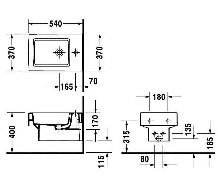 Биде подвесное DURAVIT Vero 2239150000