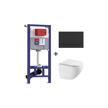 Комплект LEMARK Peneda Expert + Glazer 100122432 с сиденьем с микролифтом, черная кнопка