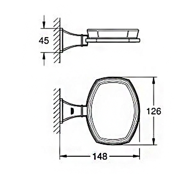 Мыльница GROHE Grandera 40628IG0 с держателем