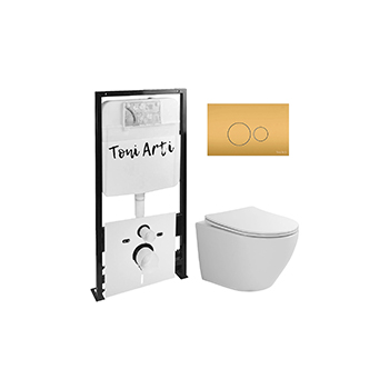 Комплект TONI ARTI TA-01 + Russi с сиденьем с микролифтом, с клавишей Baglio TA-0083