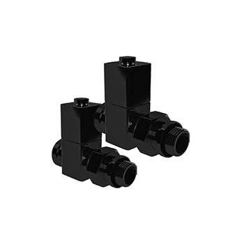 Комплект вентилей ручной проходной LOTEN Cube DN15 GZ1/2 x GW1/2 черный