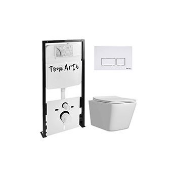Комплект TONI ARTI TA-01 + Noche с сиденьем с микролифтом, с клавишей Noche TA-0042