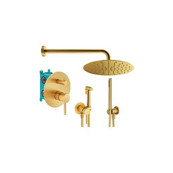 Душевой комплект PLUMBERIA Ixo KITZXO18OB золото брашированное