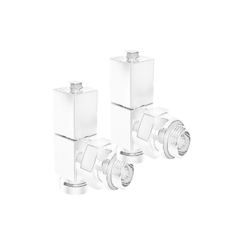 Комплект вентилей ручной угловой LOTEN Cube DN15 GZ1/2 x GW1/2 белый