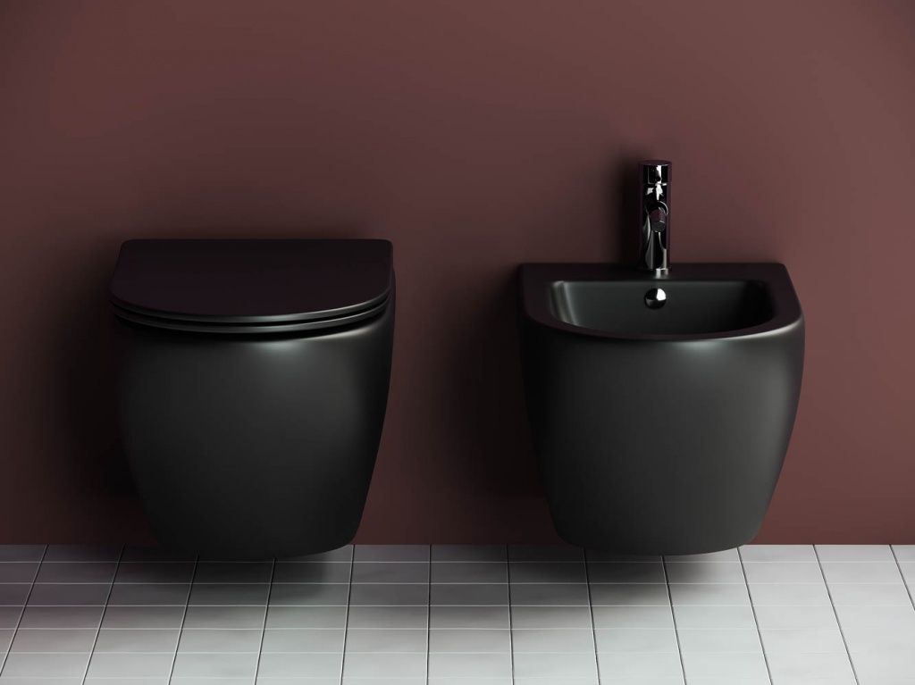 Биде подвесное CERAMICANOVA Metropol CN4003MB черный матовый