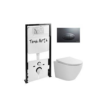 Комплект TONI ARTI TA-01 + Russi с сиденьем с микролифтом, с клавишей Freto TA-0054