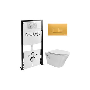 Комплект TONI ARTI TA-01 + Lamoli с сиденьем с микролифтом, с клавишей Tocco TA-0063