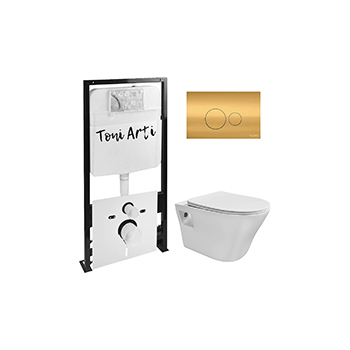 Комплект TONI ARTI TA-01 + Lamoli с сиденьем с микролифтом, с клавишей Baglio TA-0085