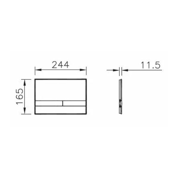 Кнопка смыва VITRA Select 740-1101 черный глянец