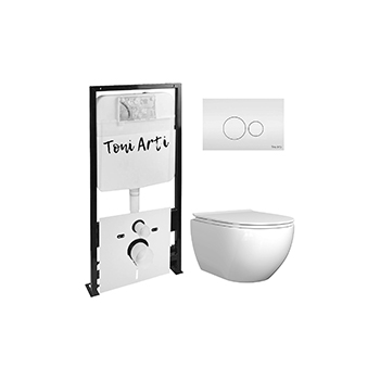 Комплект TONI ARTI TA-01 + Baglio с сиденьем с микролифтом, с клавишей Baglio TA-0082