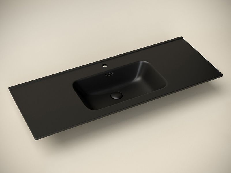 Раковина CERAMICANOVA Element 120 столешница, черный матовый