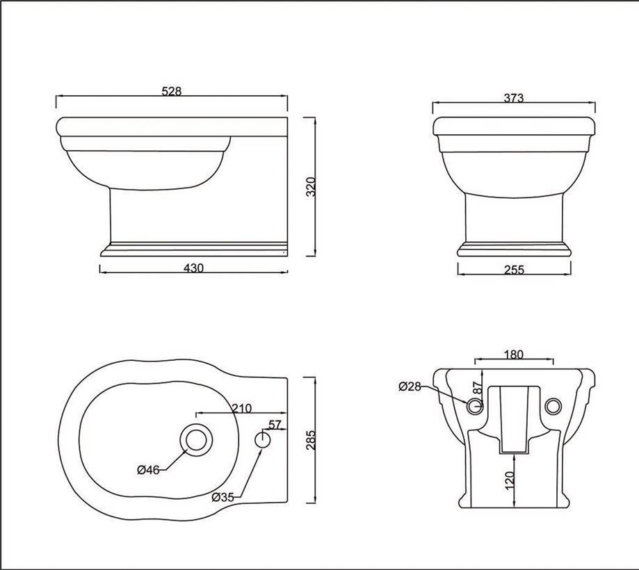 Биде подвесное BELBAGNO Boheme BB115BH