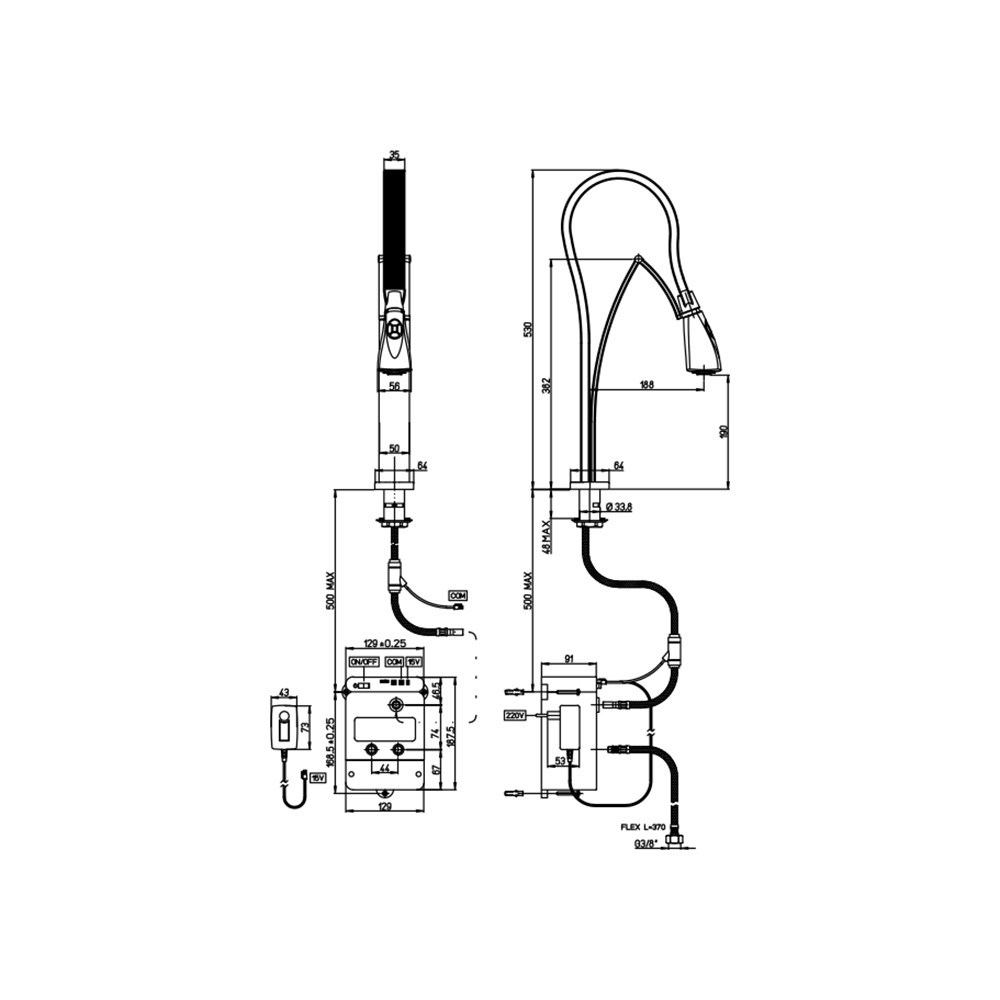 Смеситель для кухни PAINI Hybrid HKPW557YOSIKKM