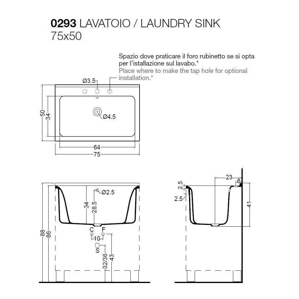 Раковина KERASAN Aquadom 029301*0 75