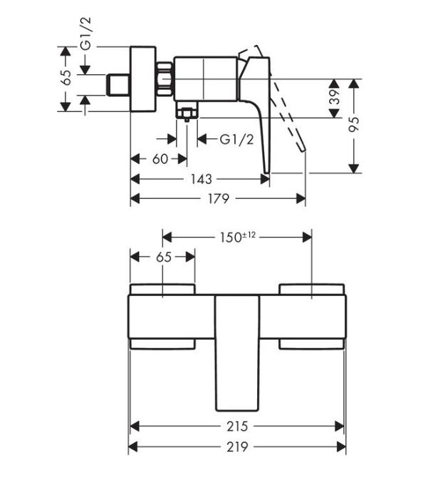 Смеситель для душа HANSGROHE Metropol 32560000