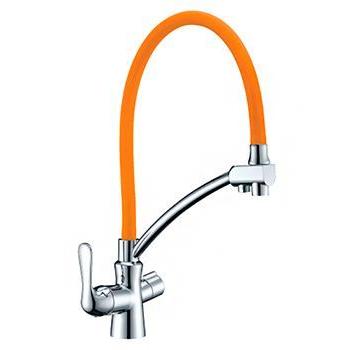 Смеситель для кухни LEMARK Comfort с поворотным изливом LM3070C-Orange хром/оранжевый