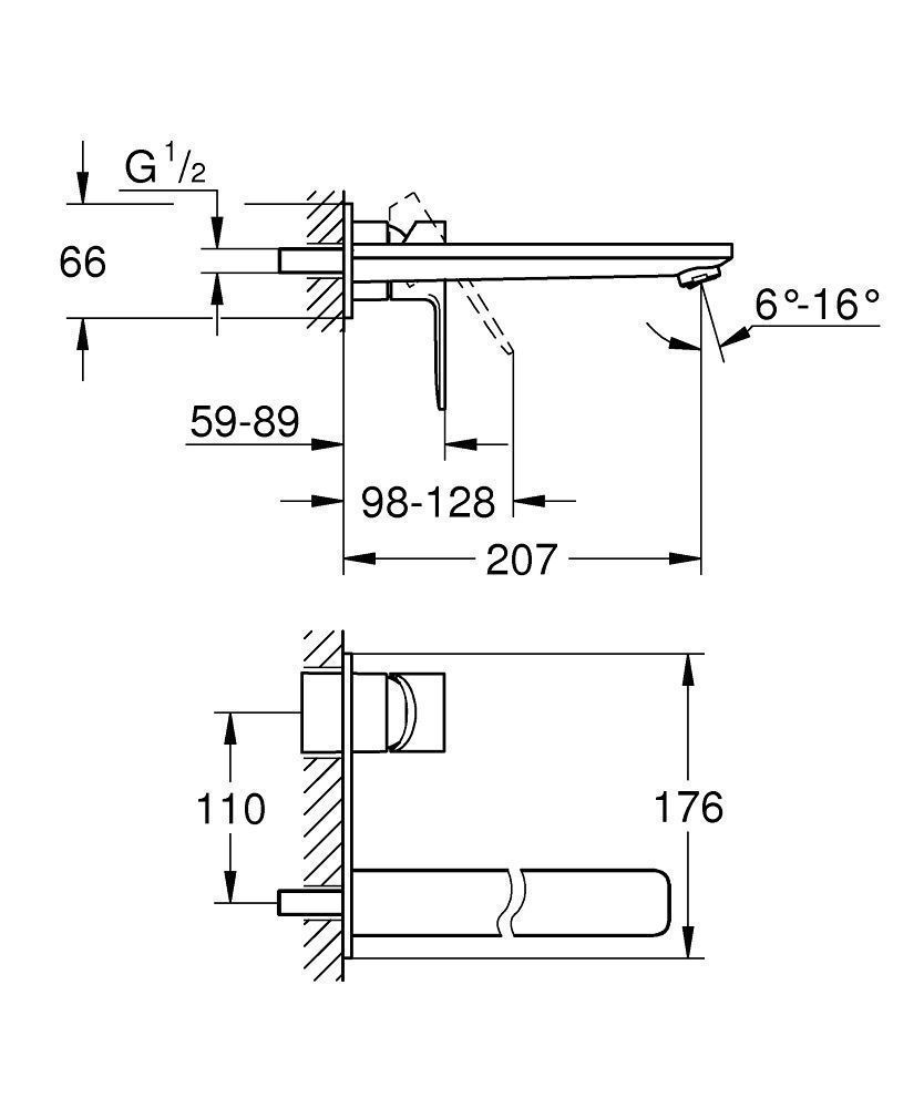 Встраиваемый смеситель GROHE Lineare 23444001