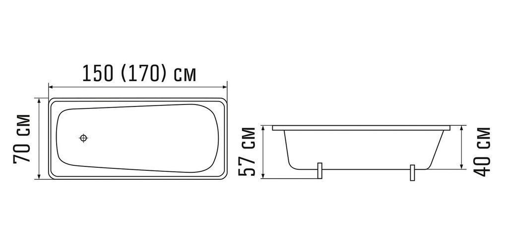 Ванна стальная REIMAR 170x70