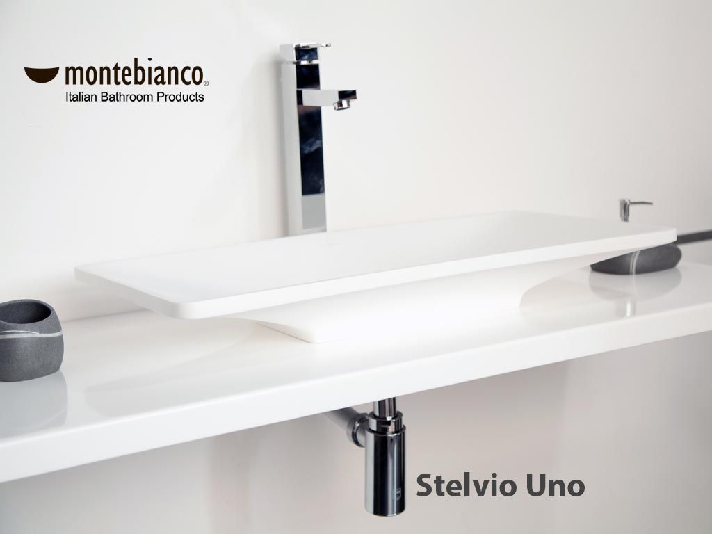 Раковина накладная MONTEBIANCO Stelvio Uno Marble 74