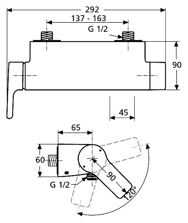 Смеситель для душа IDEAL STANDARD Атитюд A4603AA