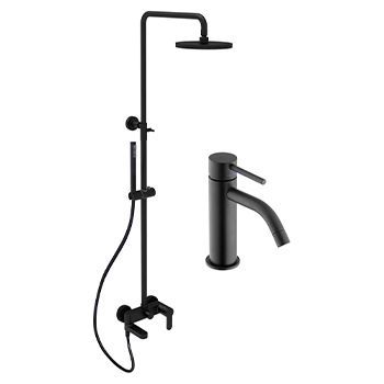 Душевой комплект PAFFONI Light KITCOL632NO71 черный матовый