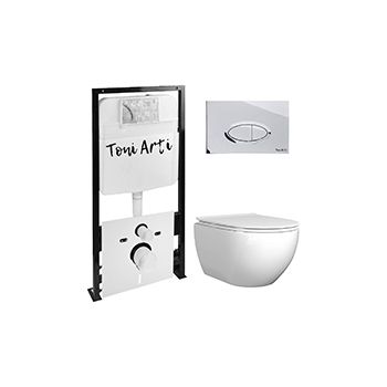 Комплект TONI ARTI TA-01 + Baglio с сиденьем с микролифтом, с клавишей Freto TA-0051