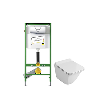 Комплект VIEGA Eco-WC 673192 + OWL Eter Ruta-H с сиденьем с микролифтом, клавиша хром