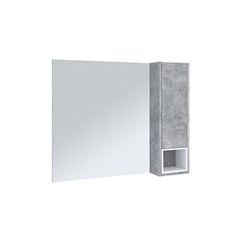 Зеркальный шкаф AQUA DE MARCO Orlando Slim 85 серый матовый