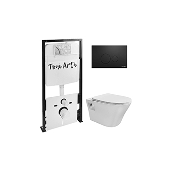 Комплект TONI ARTI TA-01 + Lamoli с сиденьем с микролифтом, с клавишей Baglio TA-0084