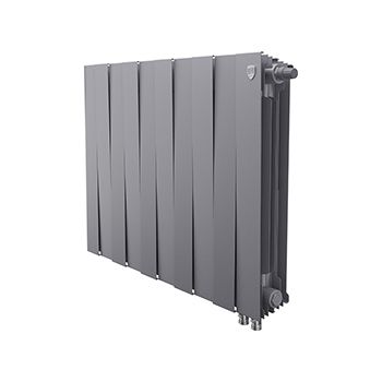 Радиатор биметаллический ROYAL THERMO PianoForte 500 10 секций, ниж. подк. 800/591 Silver Satin