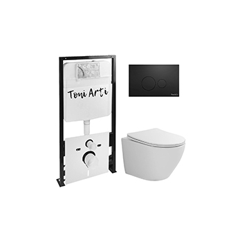 Комплект TONI ARTI TA-01 + Russi с сиденьем с микролифтом, с клавишей Baglio TA-0084