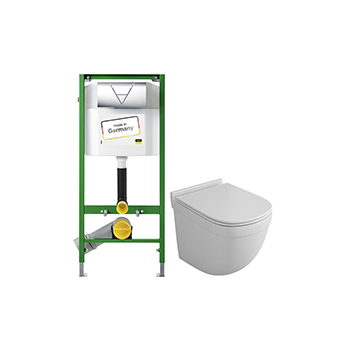 Комплект VIEGA Eco-WC 673192 + OWL Eld Cirkel-H с сиденьем с микролифтом, клавиша хром