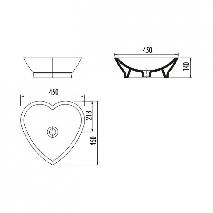 Раковина CREAVIT TP149-00KI00E-0000 45x45 красная