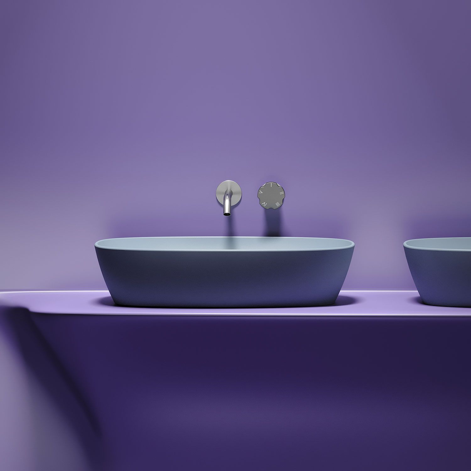 Раковина CERAMICANOVA Element CN6049MHL 60 серо-голубой матовый