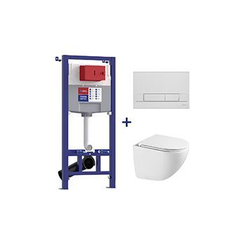 Комплект LEMARK Peneda Expert + Glazer 100123433 с сиденьем с микролифтом, кнопка хром матовый
