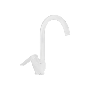 Смеситель для кухни REMER Vanity с поворотным изливом V42BBO белый матовый