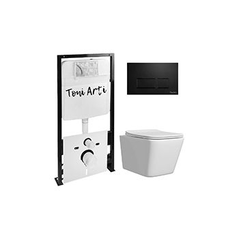 Комплект TONI ARTI TA-01 + Noche с сиденьем с микролифтом, с клавишей Noche TA-0044
