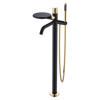 Смеситель для ванны BOHEME Stick ручка Touch 129-BG.2 Black/Gold