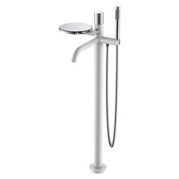 Смеситель для ванны BOHEME Stick ручка Diamond 129-WCR White/Chrome