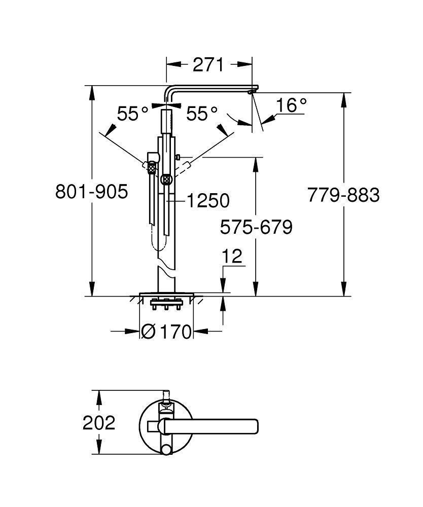 Смеситель для ванны GROHE Lineare 23792001