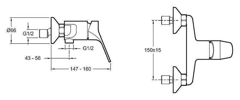 Смеситель для душа JACOB DELAFON Brive E75765-CP