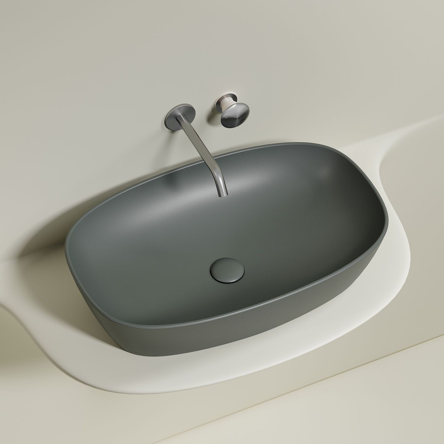 Раковина CERAMICANOVA Element CN6049MH 60 антрацит матовый