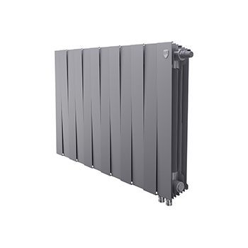 Радиатор биметаллический ROYAL THERMO PianoForte 500 12 секций, ниж. подк. 960/591 Silver Satin