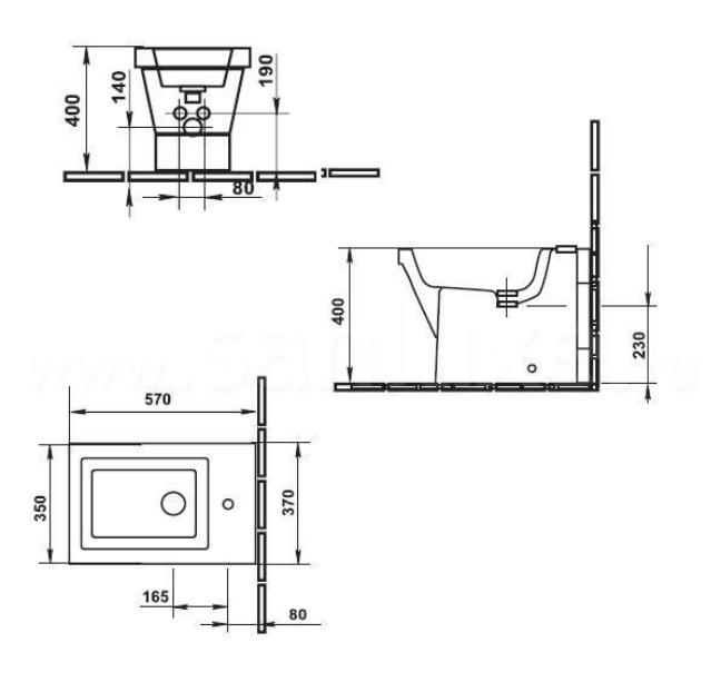 Биде напольное DURAVIT 2nd Foor 0136100000