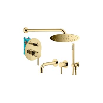 Душевой комплект PLUMBERIA Ixo KITXO18OR210 золото глянцевое