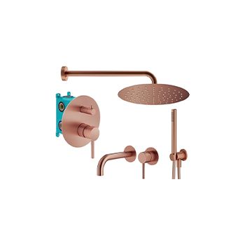 Душевой комплект PLUMBERIA Ixo KITXO18RS210 медь брашированная