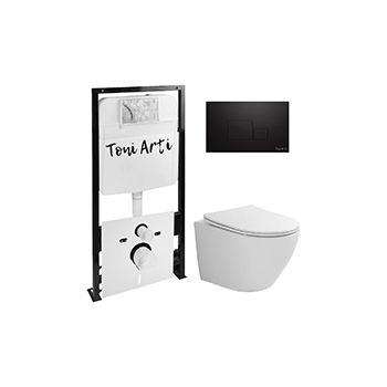 Комплект TONI ARTI TA-01 + Russi с сиденьем с микролифтом, с клавишей Tocco TA-0064