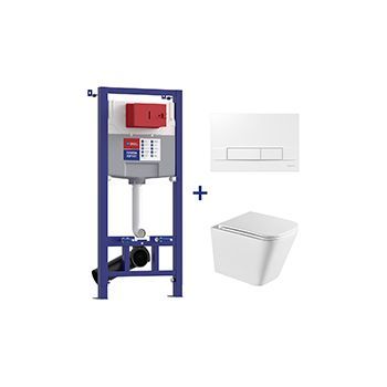 Комплект LEMARK Peneda Expert + Florex 100124422 с сиденьем с микролифтом, с белой кнопкой